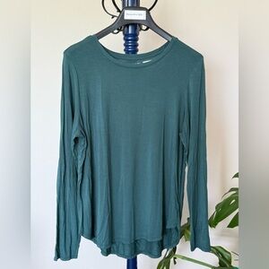 Tahari Women's Long Sleeve Top - Forrest Green, Size XL